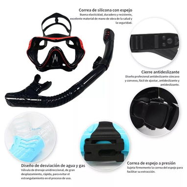 Careta y Snorkel, 2 modelos/ para Snorkeling o buceo p adultos - Img 101456797