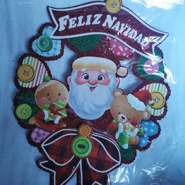 Cartel de feliz Navidad. 38cm - 2/2