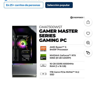 🖥️Torre CyberPowerPC Gamer🔥 - 2/5