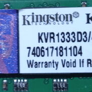 RAM DDR3 DE 4 GB A 1333MHZ KINSTON AL KILO, NO ES DISIPADA, AHI ESTA LA FOTO, AL 52843801 - Img 45540103
