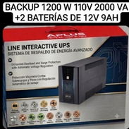NO TE QUEDES SIN EL TUYO BACKUP 2000VA 1200 WATTS 110V 10 DOBLE BATERÍA DE 12V 9AH NUEVO EN CAJA - Img 56407106