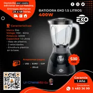 💲30💲BATIDORA EKO 400W JARRA DE PLÁSTICO. FACTURA Y GARANTÍA DE 1 AÑO. TLF 54833699 - Img 49712206