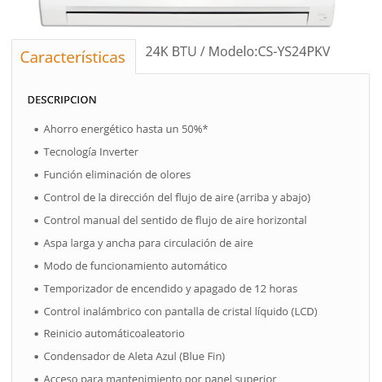 Split Panasonic Inverter de 2 toneladas de uso pero en perfecto estado en 600 USD - Img 118088720