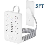 🔌 Regleta Eléctrica 17 en 1 Puertos USB y Tipo-C – 5 Pies - Img 58236610