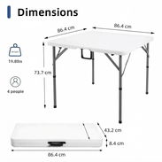 Mesa de plástico para 4 personas - Img 57948656