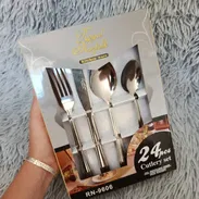 Set de 24 piezas de cubiertos de metal completos son duros en 5500 cup - Img 55161968