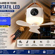 Ventilador de Techo Portátil Led con control remoto - Img 55980523