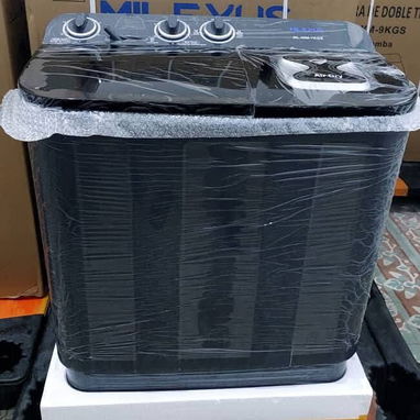 Lavadora Semiautomática 7kg color negro marca MILEXUS Precio $175 USD Transporte Adicional Garantía 1 mes - Img 114698516