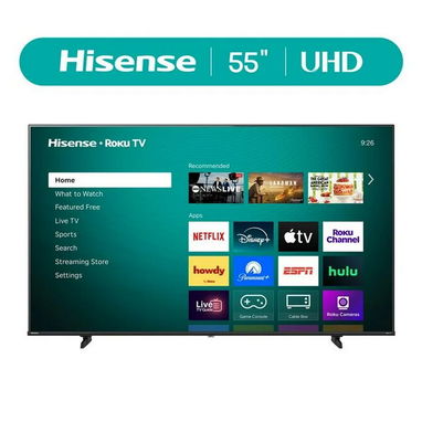 Smart TV 55 pulgadas Roku TV marca Hisense UHD 4k Precio $460 USD Transporte Adicional Garantía 3 meses - Img 112627456