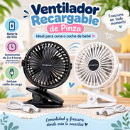 Ventiladores recargables de pinza para cuna o coche de bebé (Yus) 🤍🖤 20 USD - Img 57100823