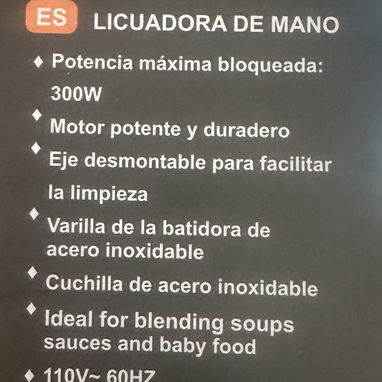 Batidora de mano,  potente y resistente, 300w, la más barata de revolico - Img 115740424