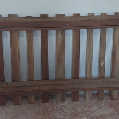 Cama personal de caoba con colchón - 2/4