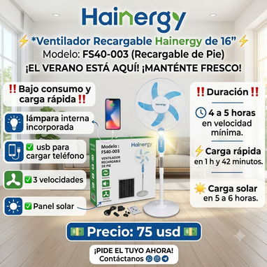 Venta de ventiladores recargables - Img 126149338