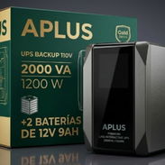 EN CAJA UPS 1200W, 110V 2000VA BACKUP NUEVO EN SU CAJA DE EXCELENTE CALIDAD Y POTENCIA +2 BATERÍAS DE 12V 9AH - Img 57385131