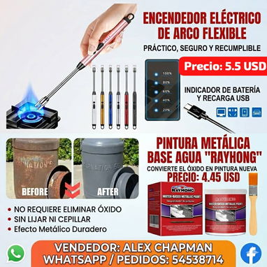 Encendedor Eléctrico de arco recargable. 5.5 USD - Img 121275410