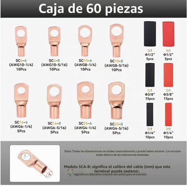 Kit Profesional de Crimpado Hexagonal - 60 Piezas - 3/3