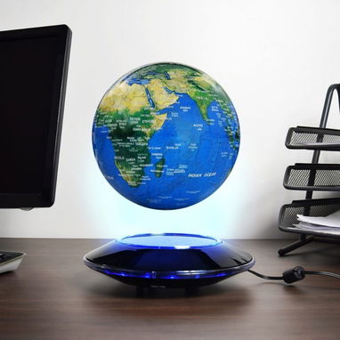 Globo terráqueo levitante. 60 usd Gira completamente en el aire,,, Iluminado en azul brillante Trabaja con 110 y 220 - Img 123187981