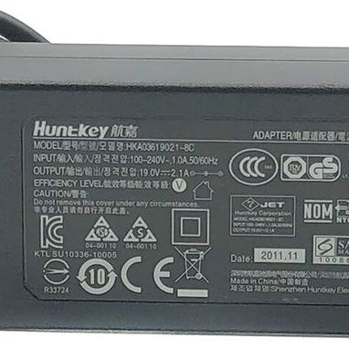 Vendo cargador Huntkey HKA03619021-8C Adaptador de CA 19V 2.1A 53274327 - Img 122809693