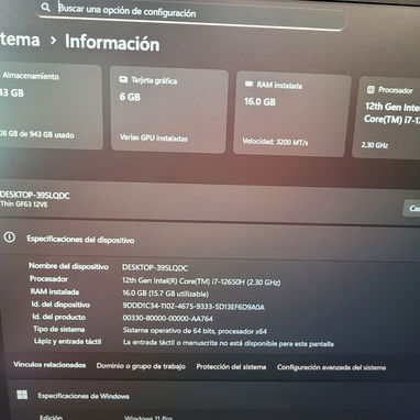 Laptop Gamer MSI THIN GF6312VE - Img 118707635
