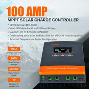 ‼️CONTROLADOR DE CARGA SOLAR DE 100AMP....NUEVOS+GARANTÍA...53317139‼️ - Img 57542479