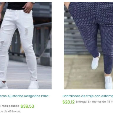 Pantalones hombre de sport y salir / Pantalón de traje / Vaqueros - 3/3