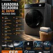 🧦 10KG 🧦 LAVADORA SECADORA AL VAPOR MILEXUS DE 10KG. MENSAJERÍA CON FACTURA Y GARANTÍA. 📲 54833699 - Img 55966174