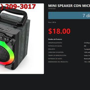 Mini Speaker con Micrófono y Entrada TF Pro, Altavoz Portátil Mini Speaker 118x129x190mm VPT-0554 - Img 54458463