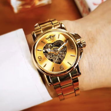 Reloj Automático Dorado para Mujer– ¡Edición Limitada! en su caja, Diseño Exclusivo y Elegante - Img 110851073