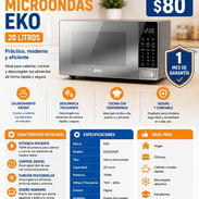 HORNO MICROONDAS EKO 20L. Factura + 30 Días de Garantía - Img 55593869