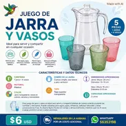 JUEGO DE JARRA PLÁSTICA CON VASOS - Img 57602178