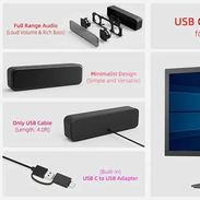 Barra de Sonido Compacta para PC y Laptop (Nueva en Caja) – USB / Type-C - Img 57308059