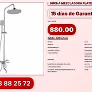 DUCHA MEZCLADORA PLATEADA S.P.C VPT#-0007 - Img 56816984