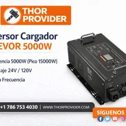 Inversor Cargador VEVOR 5000W 15000W Pico Baja Frecuencia 24V a 120V Onda Pura Con Control Remoto Off Grid Negro - Img 55054512