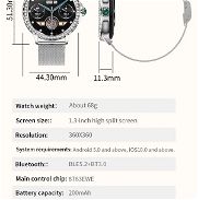 Hermoso Smartwatch NX19 IP68 de mujer Dorado manilla metalica - Img 45687088