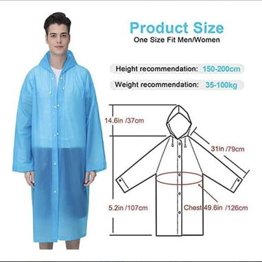 Capa impermeable portátil para lluvia tipo gabardina de muy buen material 54321470 en las fotos esta la descripción - 4/4