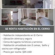 Habitación independiente en renta!!! Municipio Cerro!!! Solo $25 la noche!! - Img 45517436