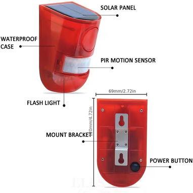 Alarma solar con sensor de movimiento para exterior - 2/2