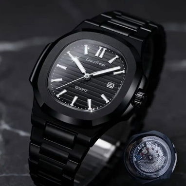 ☎️53544655 🛵 Entrega Disponible ⭐ ⌚️ Louis Poems Nautilus Pure Black – Reloj de Lujo para Hombre⭐ - Img 113884884