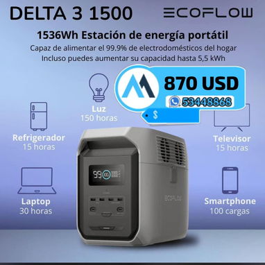 ❤️ESTACIONES DE ENERGÍA ECOFLOW ❤️ Primera Mano 🫱🏻 📌La Habana 🟢 wa.me/+5353448868 🟢 📲Llamar al 53448868📲 - Img 119388355