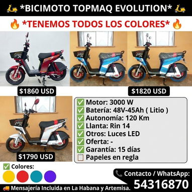 BICIMOTO JMD,  RX COMBAT, TOPMAQ EVOLUTION, EVOLUTION MOUNTAIN - 2/7