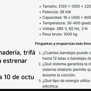 Horno Eléctrico de panadería Trifásico rotativo y Freezer Industrial de Congelación - Img 56934105