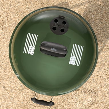 🔥 BBQ/ASADOR WEBER ORIGINAL KETTLE 22” CARBÓN VERDE 56 CM ONE-TOUCH – ENVÍO DISPONIBLE + GARANTÍA - 4/8
