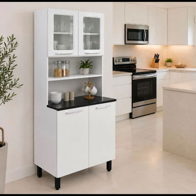 estantes de cocina de metal inoxidable y dé madera MDF resistente a la humedad importados 💯% calidad - 2/7