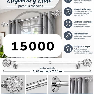 Cortineros expandible - 8/9