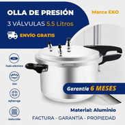 Olla De Presión 3 Válvulas De Aluminio Con Base De Inducción EKO - Img 56730301