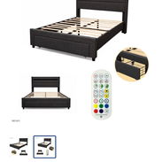 Cama camera con luz led y 2 gavetas - Img 55794076