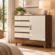 Cómoda de 4 gavetas con puerta - Img 58415925