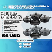 🔥 SET DE OLLAS ANTIADHERENTES PARA INDUCCIÓN ROYAL NEGRO Y GRIS (7 PIEZAS)🔥 💲 PRECIO: 55 USD - Img 55099447
