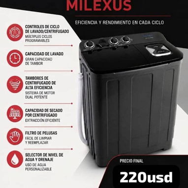 Lavadora semiautomatica Milexus - 2/2