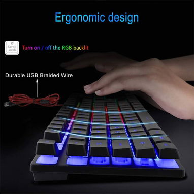 (X) BlueFinger Combo Gamer RGB Teclado Retroiluminado + Mouse Gaming LED + Alfombrilla USB para PC y Laptop - Img 126471838